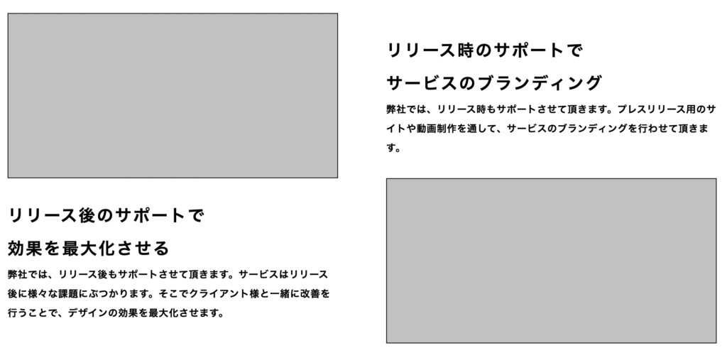 flexboxの表示