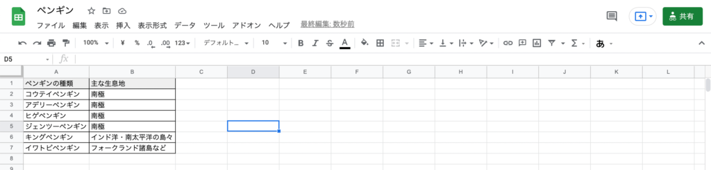 Google spreadsheet