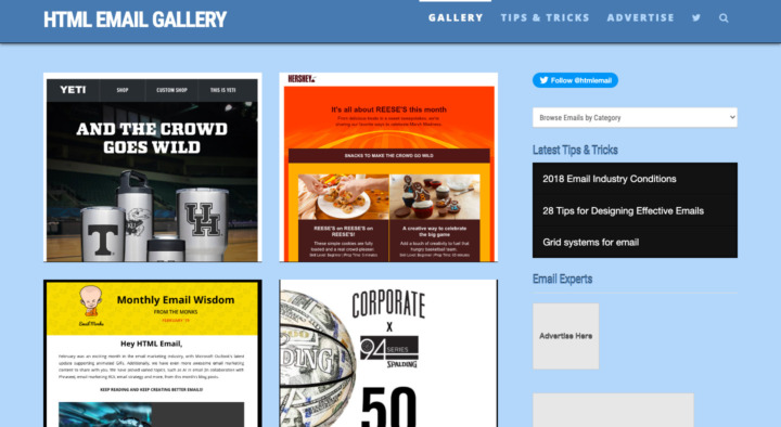 HTML EMAIL GALLERY