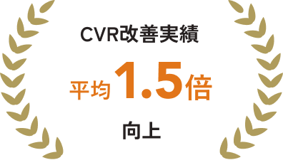 CVR改善実績平均1.5倍以上