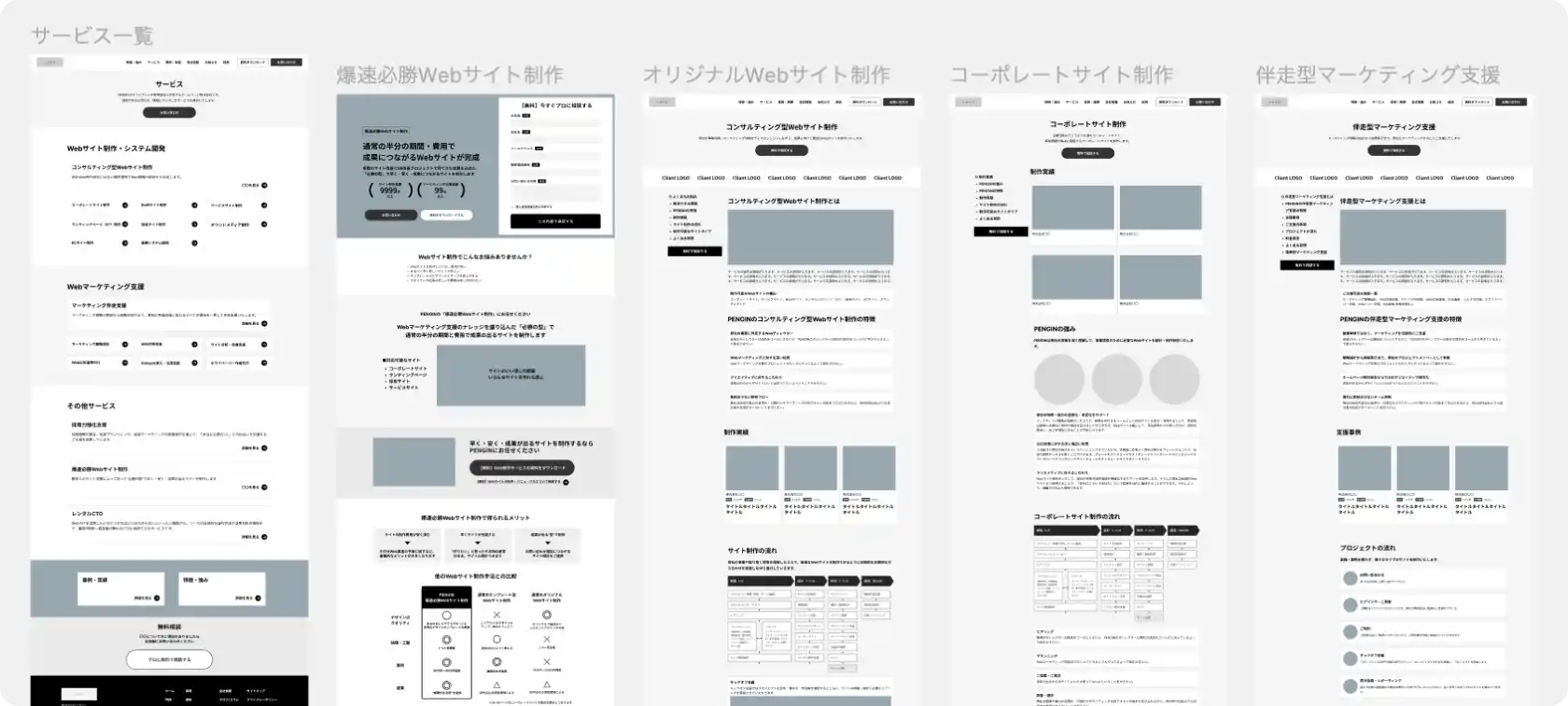 ワイヤーフレーム作成イメージ